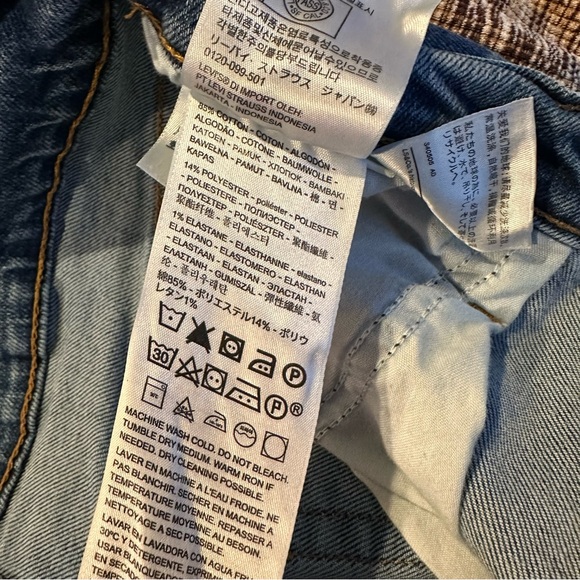 Levi’s Wedgie Straight Fit Dark Wash Jeans 30 - Picture 9 of 9